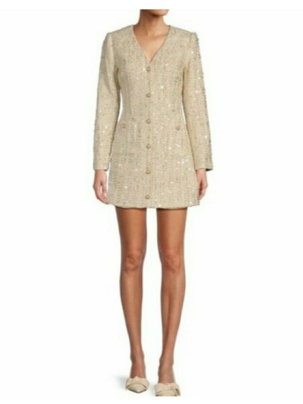Antonio Melani Nikki Jacket Dress Sequin Tweed Botton Front Sz. 18 NWT